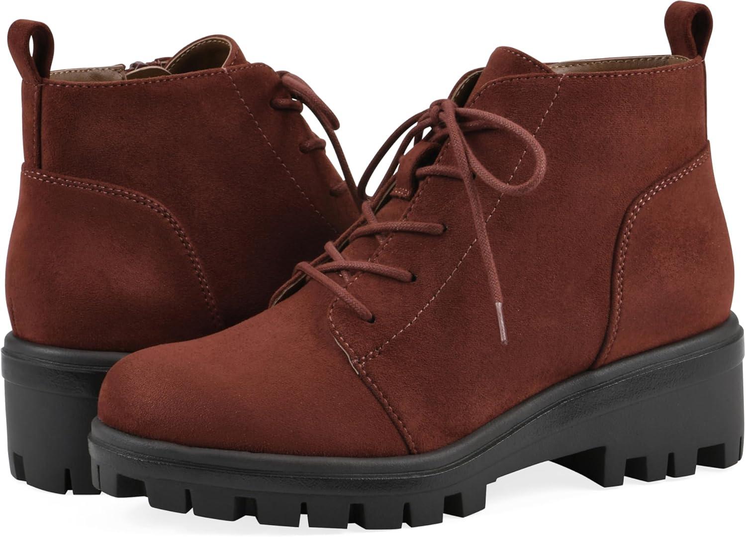 imageWhite Mountain Womens Tariq Lug Sole LaceUp BootieRust