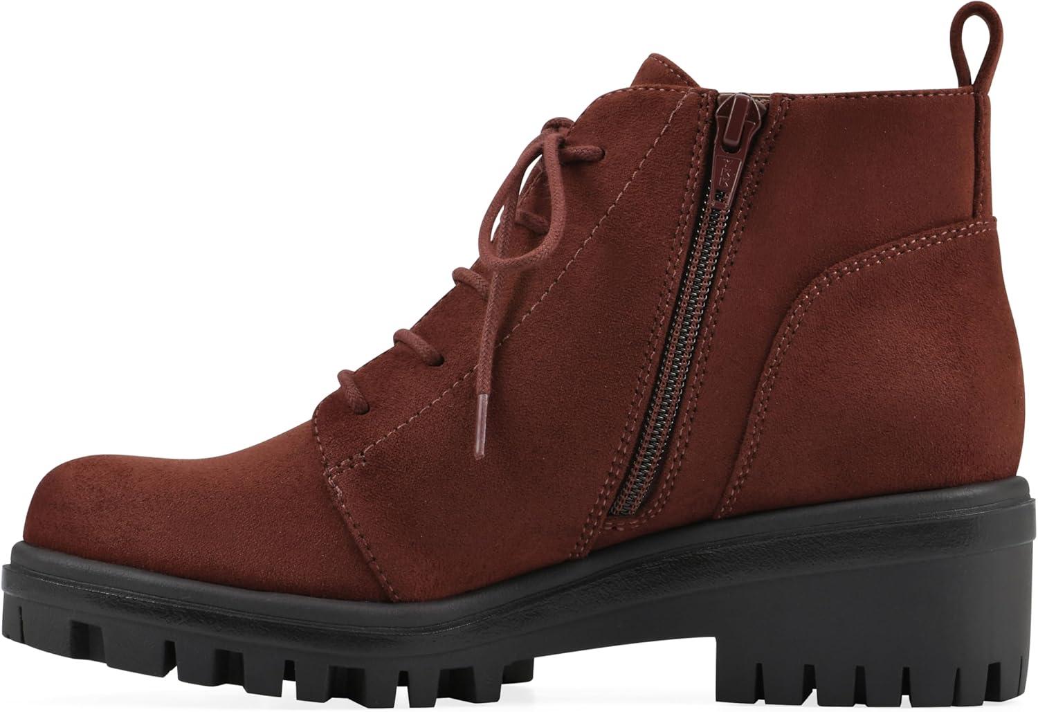 imageWhite Mountain Womens Tariq Lug Sole LaceUp BootieRust