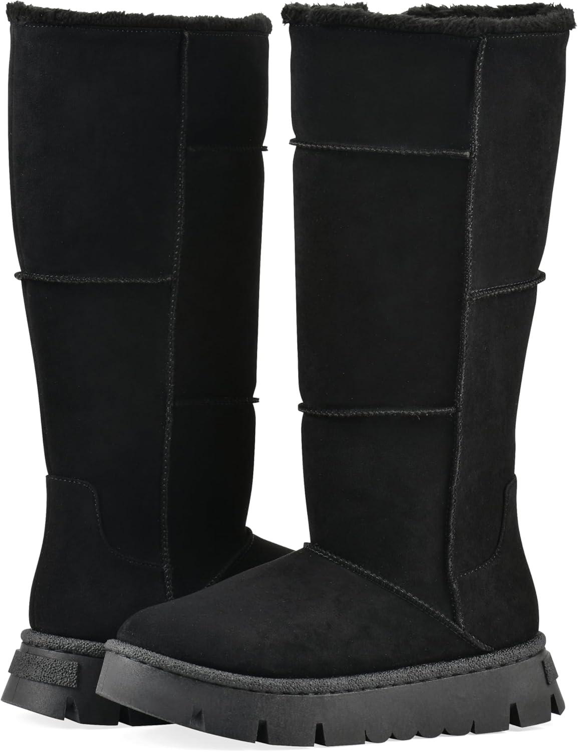 imageWhite Mountain Womens Tru Lined Platform Tall Shaft BootBlack