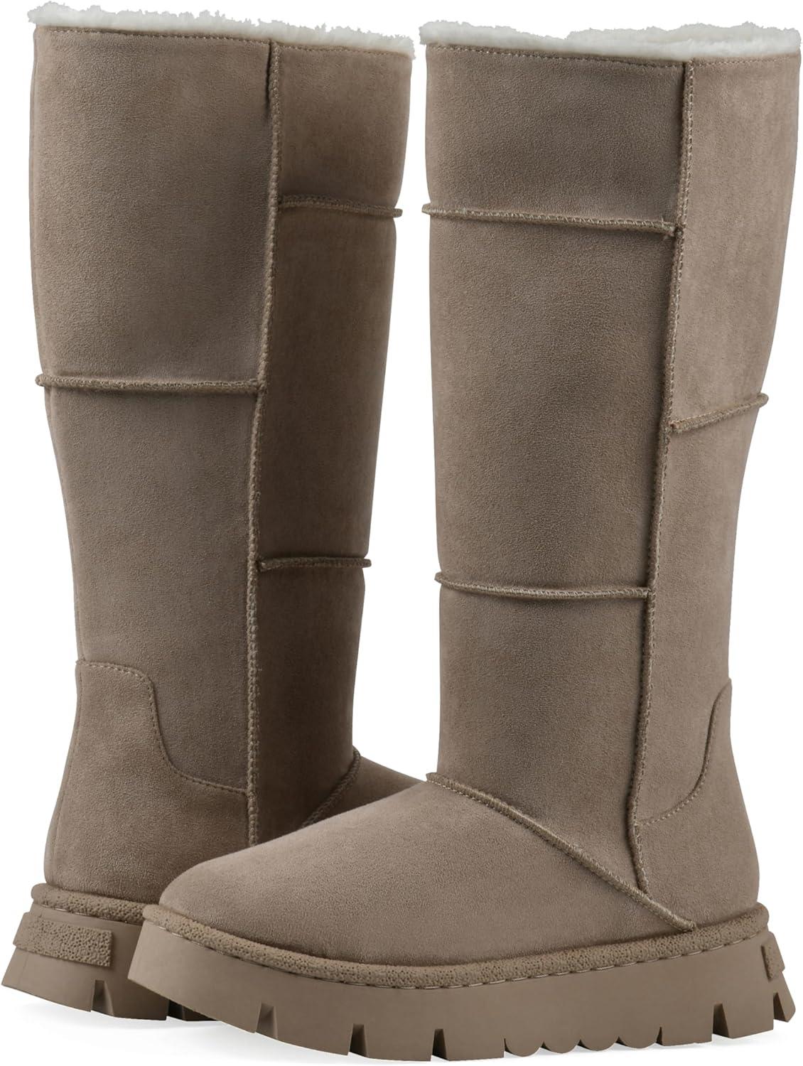 imageWhite Mountain Womens Tru Lined Platform Tall Shaft BootDark Beige