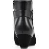 imageWhite Mountain Womens Chaise Wedge Ankle BootieBlack