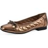 imageWHITE MOUNTAIN Womens Bocah Diamond Quilted Cap Toe Ballet FlatBronze Metallic