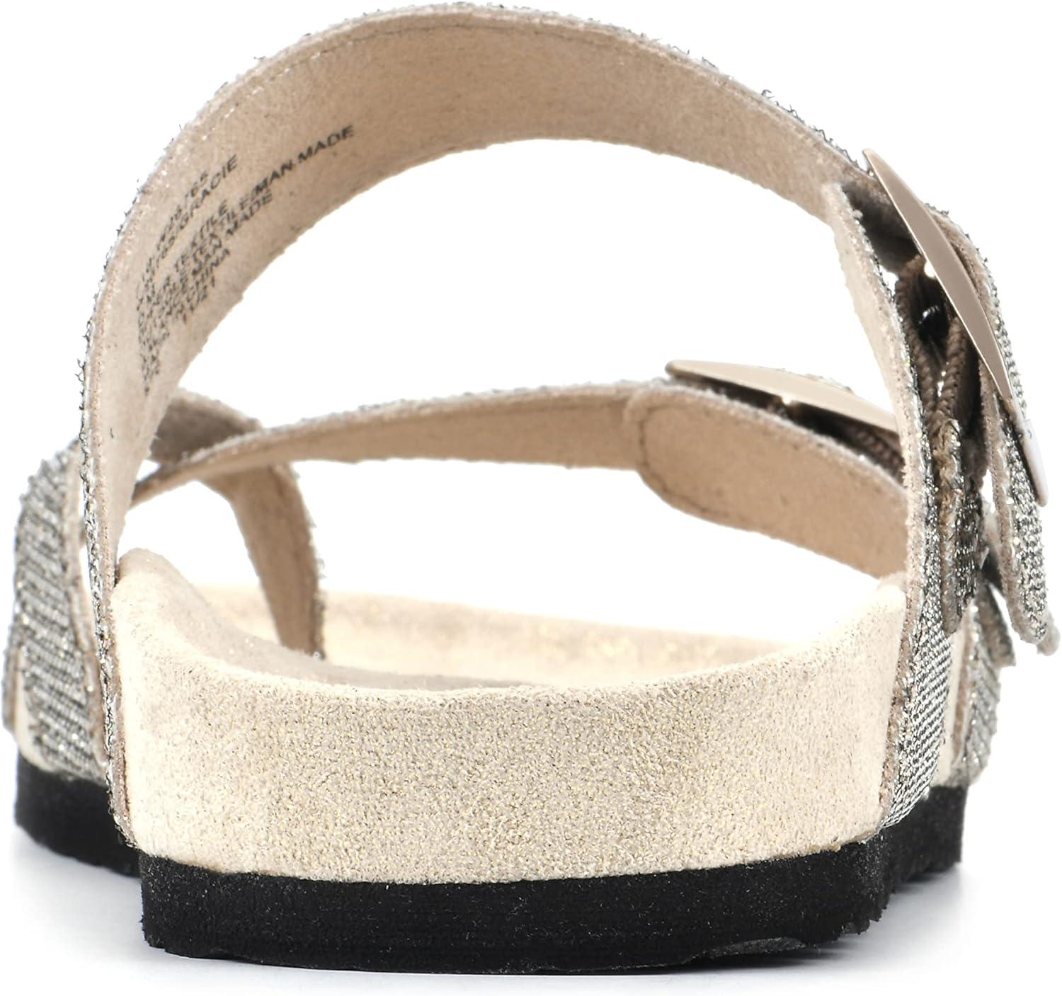 imageWHITE MOUNTAIN Gracie Signature ComfortMolded Footbed SandalGoldGlitterFab