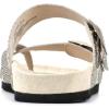 imageWHITE MOUNTAIN Gracie Signature ComfortMolded Footbed SandalGoldGlitterFab