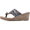 imageWHITE MOUNTAIN Womens Beachball Espadrille Wedge SandalBlackMultiFloralFab