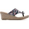imageWHITE MOUNTAIN Womens Beachball Espadrille Wedge SandalBlackMultiFloralFab