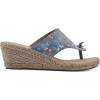 imageWHITE MOUNTAIN Womens Beachball Espadrille Wedge SandalFloral DenimFabric