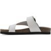 imageWHITE MOUNTAIN Womens Carly Flat SandalWhiteLeather