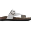 imageWHITE MOUNTAIN Womens Carly Flat SandalWhiteLeather