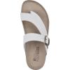 imageWHITE MOUNTAIN Womens Carly Flat SandalWhiteLeather