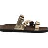 imageWHITE MOUNTAIN Womens Huntington Signature Comfort Molded Footbed Double Buckle Braided SandalAntiqueGold Leather