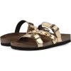imageWHITE MOUNTAIN Womens Huntington Signature Comfort Molded Footbed Double Buckle Braided SandalAntiqueGold Leather