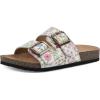 imageWHITE MOUNTAIN Girls Helga Slide SandalWhiteMulti FloralLeather