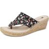 imageWHITE MOUNTAIN Womens Beachball Espadrille Wedge SandalBlack Floral