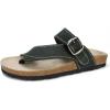 imageWHITE MOUNTAIN Womens Carly Flat SandalBlackNubuk