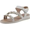 imageWhite Mountain Kids Girls Euro Floral SandalWhiteSmooth