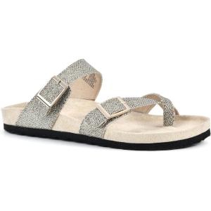 imageWHITE MOUNTAIN Gracie Signature ComfortMolded Footbed SandalGoldGlitterFab