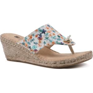 imageWHITE MOUNTAIN Womens Beachball Espadrille Wedge SandalWhiteMultiFloralFab