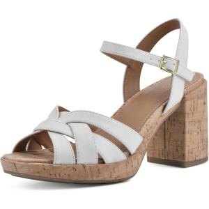 imageWHITE MOUNTAIN Womens Dubonnet Platform SandalWhiteBurnSmooth