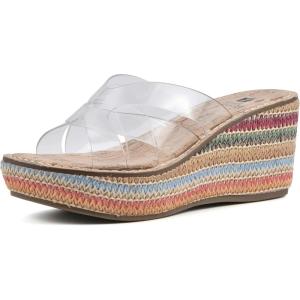 imageWHITE MOUNTAIN Womens Samwell Platform Wedge SandalClearSmooth