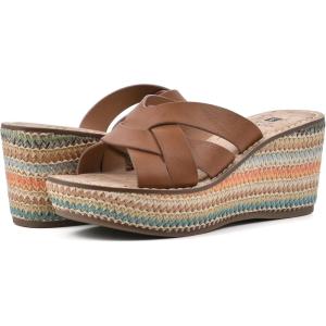 imageWHITE MOUNTAIN Womens Samwell Platform Wedge SandalTan Multi