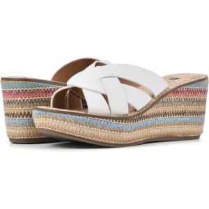 imageWHITE MOUNTAIN Womens Samwell Platform Wedge SandalWhite Multi