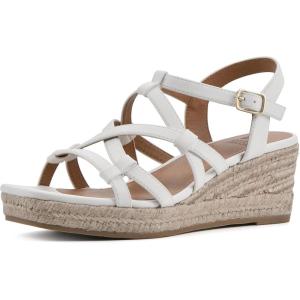 imageWHITE MOUNTAIN Womens Swayze Platform SandalWhiteBurnSmooth