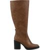 imageWhite Mountain Womens Mackle Block Heel Tall Shaft BootDark Natural Smooth