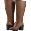 imageWhite Mountain Womens Mackle Block Heel Tall Shaft BootDark Natural Smooth