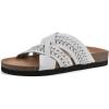imageWHITE MOUNTAIN Womens Harding Footbed SandalWhiteLeather