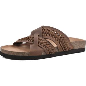 imageWHITE MOUNTAIN Womens Harding Footbed SandalBrownLeather