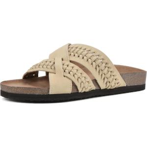 imageWHITE MOUNTAIN Womens Harding Footbed SandalButter CreamSuede
