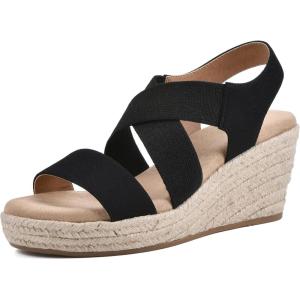 imageWHITE MOUNTAIN Womens Yanda Espadrille Platform SandalBlackFabric