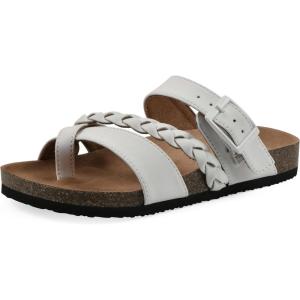 imageWhite Mountain Kids Girls Gramma Braided SandalWhiteBurnSmooth