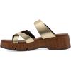 imageWHITE MOUNTAIN Womens Lefter Low Platform SandalAntgoldLea WBrown Sole