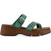 imageWHITE MOUNTAIN Womens Lefter Low Platform SandalClassic GreenSuede