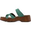 imageWHITE MOUNTAIN Womens Lefter Low Platform SandalClassic GreenSuede