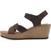 imageWHITE MOUNTAIN womens PrezoWedge SandalBrownLeather