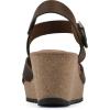 imageWHITE MOUNTAIN womens PrezoWedge SandalBrownLeather