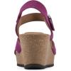 imageWHITE MOUNTAIN womens PrezoWedge SandalPurple RainSuede