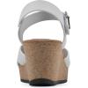 imageWHITE MOUNTAIN womens PrezoWedge SandalWhiteLeather