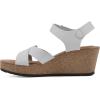 imageWHITE MOUNTAIN womens PrezoWedge SandalWhiteLeather