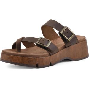 imageWHITE MOUNTAIN Womens Lefter Low Platform SandalBrownLeather