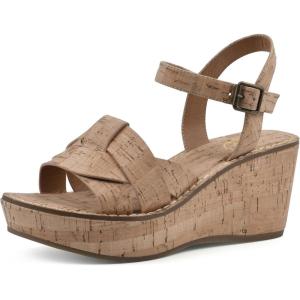 imageWHITE MOUNTAIN Womens Simple Wedge SandalCorkNatural