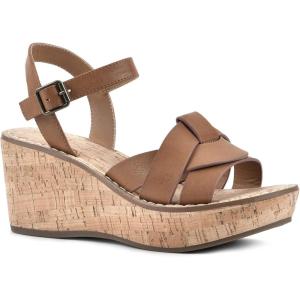 imageWHITE MOUNTAIN Womens Simple Wedge SandalTanBurnSmooth