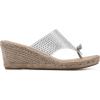 imageWHITE MOUNTAIN Womens Beach Wedge SandalClearSilverSmooth