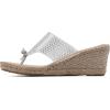 imageWHITE MOUNTAIN Womens Beach Wedge SandalClearSilverSmooth