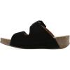 imageWHITE MOUNTAIN Womens Fearful DoubleStrap MiniWedge SandalBlackSuede