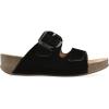 imageWHITE MOUNTAIN Womens Fearful DoubleStrap MiniWedge SandalBlackSuede