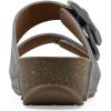 imageWHITE MOUNTAIN Womens Fearful DoubleStrap MiniWedge SandalBlue RaspberrySuede